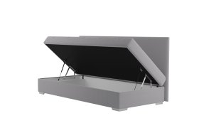 Válenda Riga v rozmere 90x200 cm, v poťahu Crown 17 Grey, bočné čelo, úložný priestor