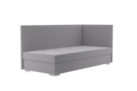 Válenda Riga v rozmere 90x200 cm, v poťahu Crown 17 Grey, varianta do pravého rohu