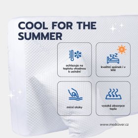 Chladivý matracový chránič Cooler 80x200x20 cm, biely, vlastnosti