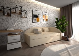 Válenda Rodrigo do pravého rohu v rozmere 90x200 cm, v poťahu Savoy 22 Beige, interiér