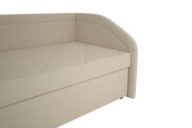 Válenda Rodrigo do pravého rohu v rozmere 90x200 cm, v poťahu Savoy 22 Beige, detail čela
