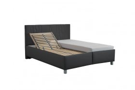 Dvojlôžko Largo v rozmere 180x200 cm, v poťahu Loft Grey, ukážka polohovania roštu