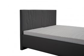 Dvojlôžko Largo v rozmere 180x200 cm, v poťahu Loft Grey, detail čela