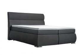 Boxspring Inca v rozmere 180x200 cm, v poťahu Prima 15 Anthracit, s topperom