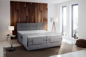 Boxspring Samara v rozmere 180x200 cm, v poťahu Enjoy 7, s topperom, s prikrývkou, interiér