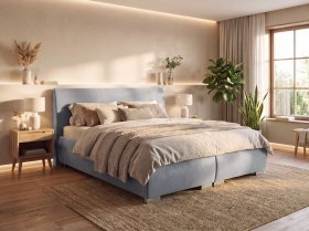 Dvojlôžko Idaho v rozmere 180x200 cm, v poťahu Tiffany 16 Grey, interiér