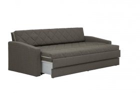 Rozkladacia pohovka Vision v poťahu Arte 3 Sand rozložená do strednej polohy 125x200 cm