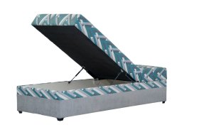 Válenda Evelína v rozmere 90x200 cm, v poťahu Matrix 16 a Zigi 104, ukážka úložného priestoru