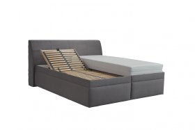 Dvojlôžko Merkúr v rozmere 180x200 cm, v poťahu Prima 13 Grey, ukážka polohovania hlavy