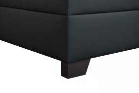 Dvojlôžko Quarto v rozmere 180x200 cm, v poťahu Loft Black a Nero Beige, detail nožičky 