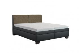 Dvojlôžko Quarto v rozmere 180x200 cm, v poťahu Loft Black a Nero Beige