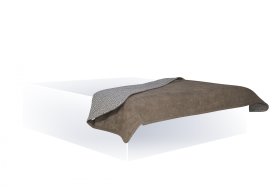 Obojstranná dekoračná prikrývka v kombinácii látok Nero Grey / Alfa Stone