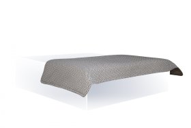 Obojstranná dekoračná prikrývka v kombinácii látok Nero Grey / Alfa Stone