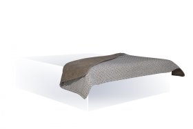 Obojstranná dekoračná prikrývka v kombinácii látok Nero Grey / Alfa Stone