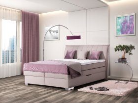 Boxspring Arthur v rozmere 180x200 cm, v poťahu Arte 2 Beige, interiér