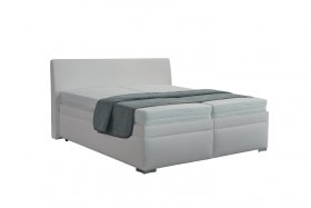 Dvojlôžko Zina v rozmere 180x200 cm, v poťahu Loft 1, prehoz v poťahu Gusto 72