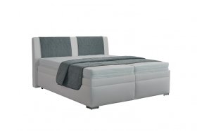 Dvojlôžko Zina v rozmere 180x200 cm, v poťahu Loft 1 a Gusto 72, prehoz v poťahu Gusto 72