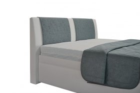 Dvojlôžko Zina v rozmere 180x200 cm, v poťahu Loft 1 a Gusto 72, detail čela 