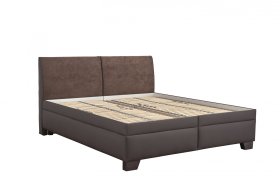 Dvojlôžko Quarto v rozmere 180x200 cm, v poťahu Loft Brown a Aston 4, rošt 