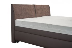 Dvojlôžko Quarto v rozmere 180x200 cm, v poťahu Loft Brown a Aston 4, detail čela 