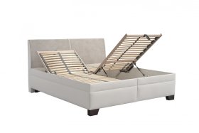 Dvojlôžko Quarto v rozmere 180x200 cm, v poťahu Loft 1 a Matrix 2, ukážka polohovania roštu 