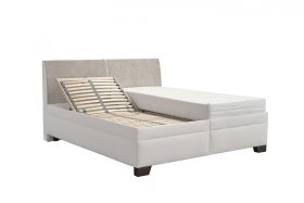 Dvojlôžko Quarto v rozmere 180x200 cm, v poťahu Loft 1 a Matrix 2, ukážka polohovania roštu 