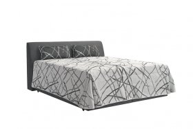 Dvojlôžko Merkúr v rozmere 180x200 cm, v poťahu Amore 32, s prikrývkou a vankúšikmi v poťahu Larisa Duo 1a