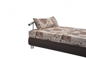 Jednolôžko Nina v rozmere 140x 200 cm, v poťahu Salina 4004 a Sevilla 24-40, detail čelá