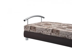 Jednolôžko Nina v rozmere 140x 200 cm, v poťahu Salina 4004 a Sevilla 24-40, detail čelá bez vankúše 