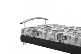 Jednolôžko Nina v rozmere 140x200, v poťahu NYC B 05 a Salina 9022, detail čela bez vankúšika