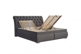 Dvojlôžko Debbie v rozmere 180x200 cm, v poťahu Riviera 95, ukážka polohovania roštu