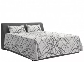 Dvojlôžko Merkúr v rozmere 180x200 cm, v poťahu Amore 32, s prikrývkou a vankúšikmi v poťahu Larisa Duo 1a