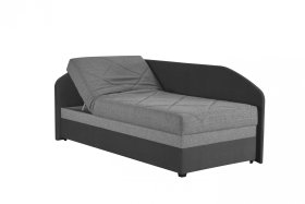 Válenda Turi v rozmere 90x200 cm, v poťahu Antony 74-88 a Arte 23, ľavý roh, ukážka polohovania hlavy