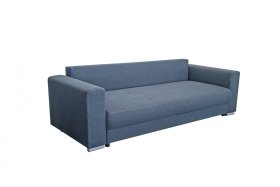  Pohovka Genf v látke Enjoy 22 Anthra, bez vankúšov na opretie