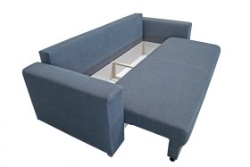  Pohovka Genf v látke Enjoy 22 Anthra, ukážka úložného priestoru