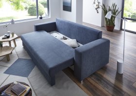  Pohovka Genf v látke Enjoy 22 Anthra, úložný priestor