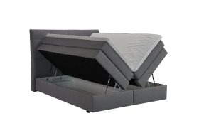 Boxspring Bonny v rozmere 180x200 cm, v poťahu Malmö New 90, ukážka úložného priestoru, s topperom