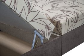 Dvojlôžko Niky v rozmere 160x200 cm, v poťahu Cret 3780-1013 a Molisoft 45, detail kovania