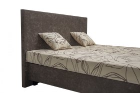 Dvojlôžko Niky v rozmere 160x200 cm, v poťahu Cret 3780-1013 a Molisoft 45, detail čela