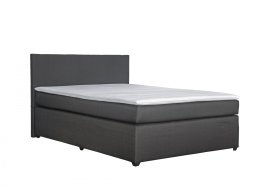 Jednolôžko typu boxspring Carlo v rozmere 140x200 cm, v poťahu Breda 1, s topperom