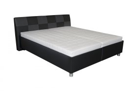 Dvojlôžko Nice v rozmere 180x200 cm, v poťahu Loft Black a Kerpen 58007-81