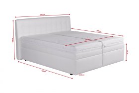 Dvojlôžko Monaco v rozmere 180x200 cm, v poťahu Loft 1, rozmery 