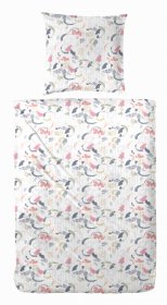 Seersucker obliečky, kvetinový vzor