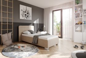 Jednolôžko Sendy v rozmere 90x200 cm, v poťahu Milano 9110, interiér