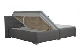 Rodinná posteľ Family bed v rozmere 280x220 cm, v poťahu Crown 18 DK. Grey, ukážka úložného priestoru
