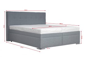 Boxspring Samba v rozmere 180x200 cm, v poťahu Gusto 72, rozmery 