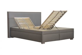 Dvojlôžko Lemur v rozmere 160x200 cm, v poťahu Pure 1 a Ottawa Grey, ukážka polohovania roštu