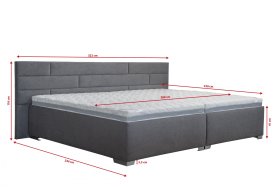 Rodinná posteľ Family bed v rozmere 280x220 cm, v poťahu Crown 18 DK. Grey, rozmery 