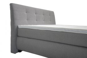 Boxspring Magnus v rozmere 180x200 cm, v poťahu Bloom 14 Grey, detail čela 