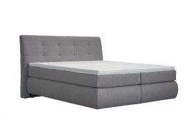 Boxspring Magnus v rozmere 180x200 cm, v poťahu Bloom 14 Grey, s topperom 